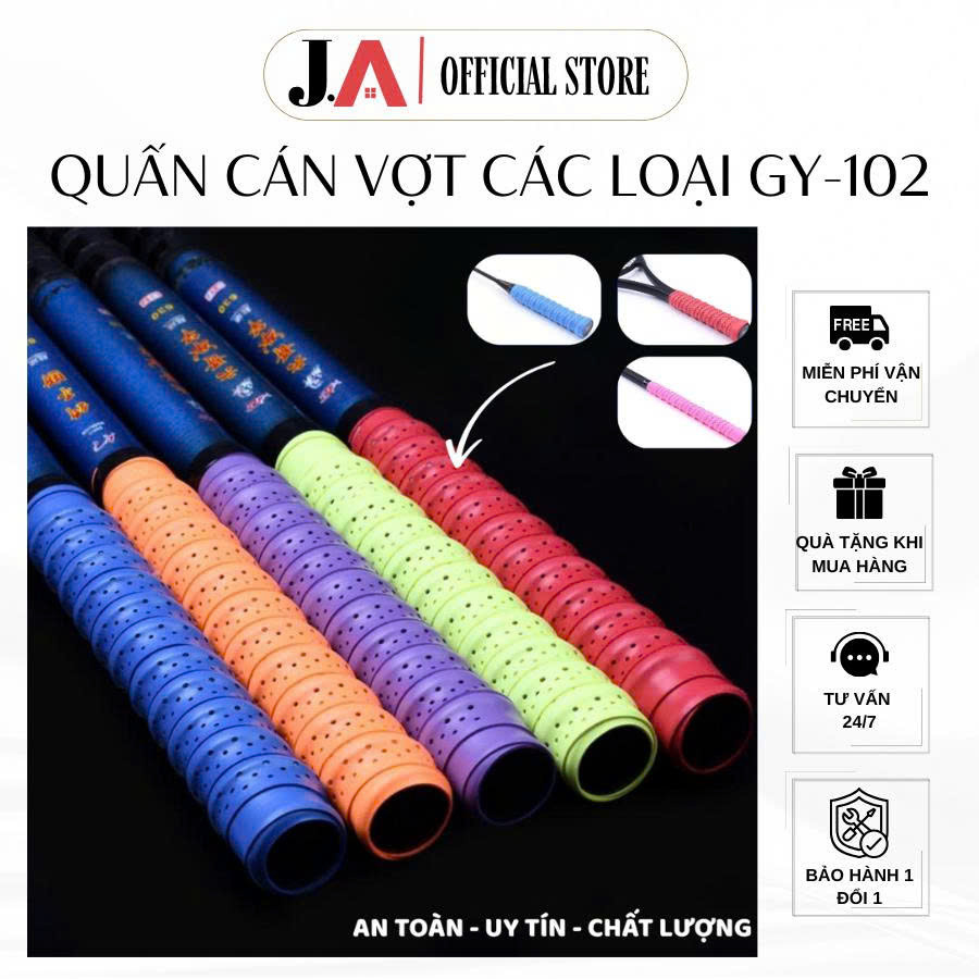 Dây Quấn Cán Vợt Cầu Lông/Pickleball/Tennis GY-102 – Chống Trượt, Chống Thấm Mồ Hôi, Êm Tay, JA OFFI
