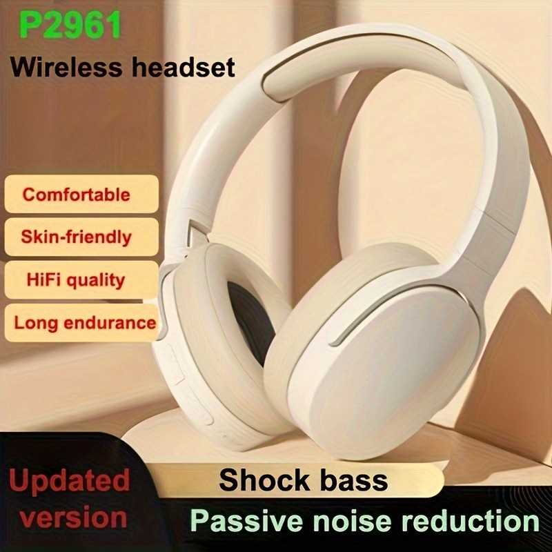 Tai nghe Bluetooth Over-Ear không dây P2961 Hi-Fi Stereo Sports HD Mic TF / AUX Playback