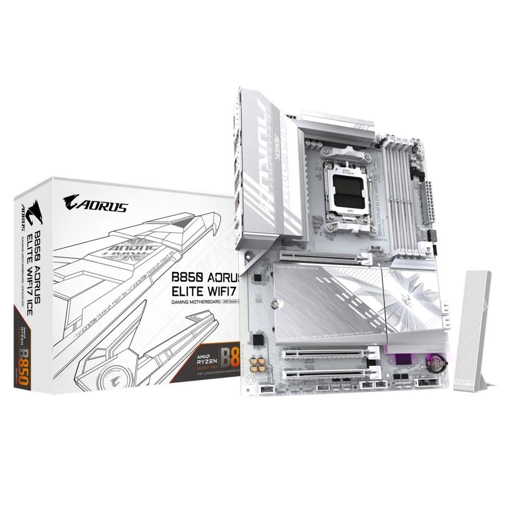 Mainboard GIGABYTE B850 AORUS ELITE AX WIFI 7 Chính Hãng | ATX | Trắng + Đen | New 100% | BigBuy360 - bigbuy360.vn