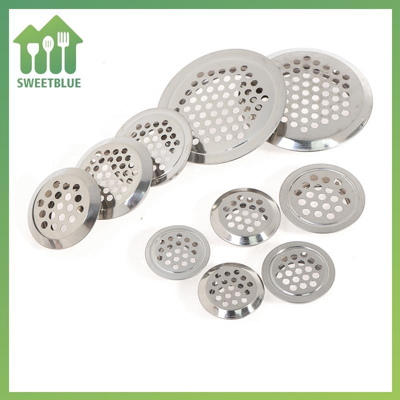 SWEET 10 Chiếc Tủ Tròn Ống Thông Hơi Dia.19mm-53mm Thép Louver Lưới Lỗ Cắm n