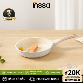  Inssa Chảo Rán Chống Dính Dòng Vanilla Ice Cream Đá Maifan Kích Thước 24cm GUOJ010 