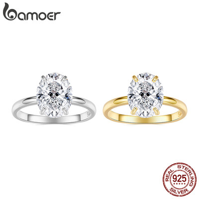 Bạn sẽ yêu thích nhẫn cưới bạc 925 hình bầu dục cắt hai tông màu, một món quà trang sức sang trọng dành cho nàng.