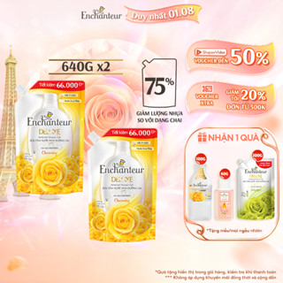 Combo 2 Túi Sữa tắm hương nước hoa Enchanteur Charming 640g x 2
