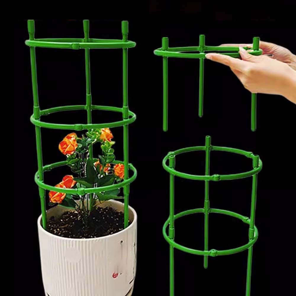 Green Plastic Plant Support Pole Climbing Flower Frame Support Splicing Indoor Household