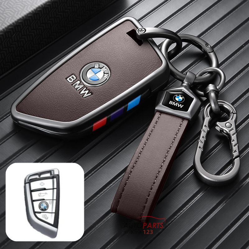 [Khóa Logo] Vỏ Chìa Khóa Ô Tô Hợp Kim Kẽm Vỏ Da Móc Khóa Cho Xe BMW 320i / X1 / Series 1 3 5 7 / F30