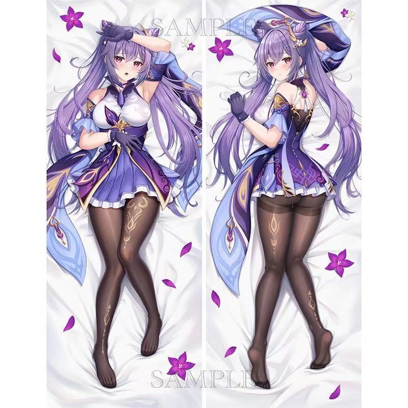 Anime Genshin Tác Động Keqing Dakimakura Ném Mềm Ôm Cơ Thể Gối Hai Mặt In Hình Vỏ Gối Otaku Quà Tặng