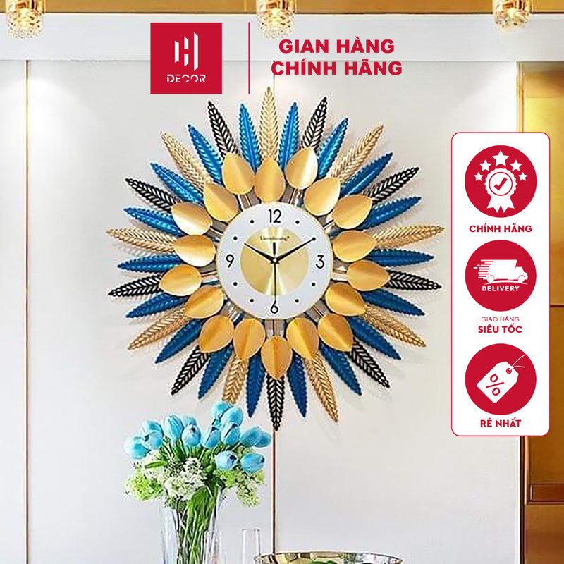 Đồng Hồ Decor Treo Tường Trang Trí Phòng Khách, Văn Phòng Sang Trọng – HDECOR Mã V20205