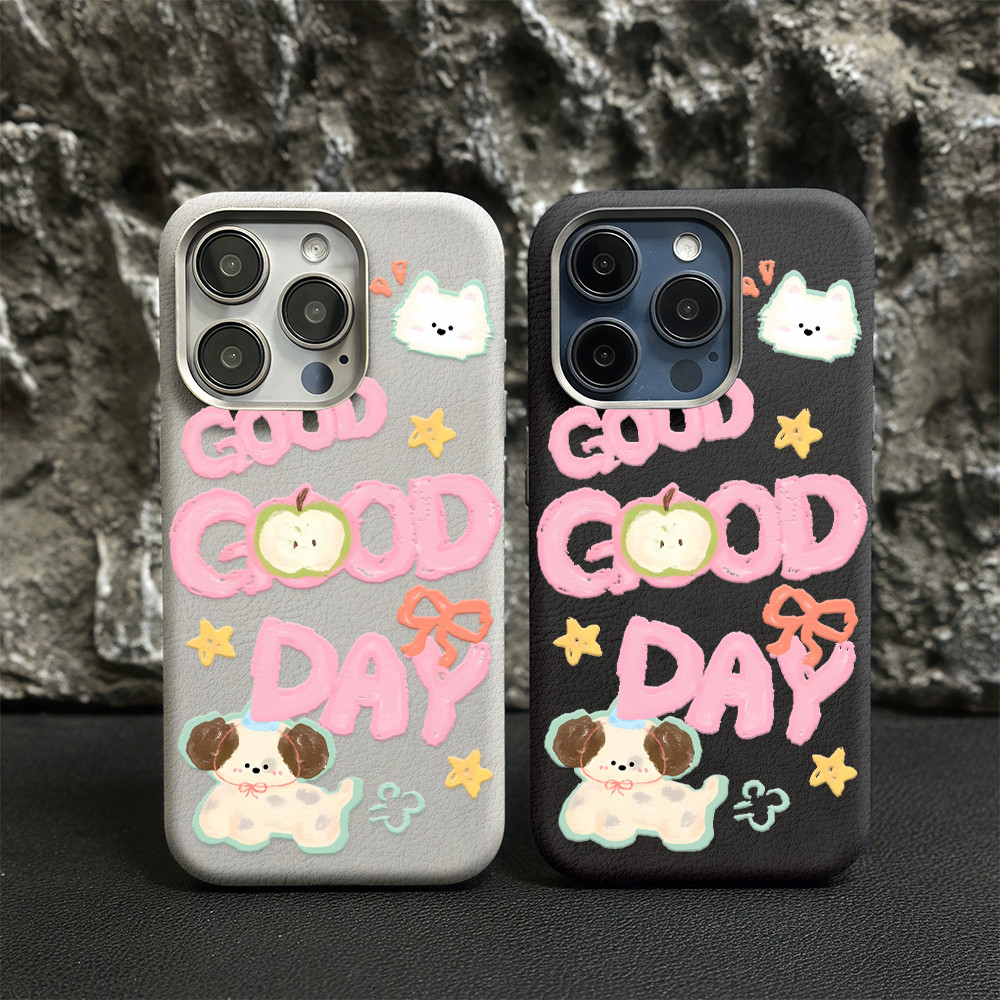 Cod Ở Thái Lan Ốp Lưng Cho Iphone 16 Hoa Văn Hồng Đẹp Ngày Tốt Bề Mặt Da IPhone16 15 13 11Pro 8 7 6P