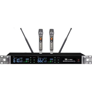 Micro không dây cao cấp JBL K-2025, chống hú Rít, Độ Nhạy Cao Bắt Giọng Tốt Tay Cầm Kim Loại Màn Hình LED