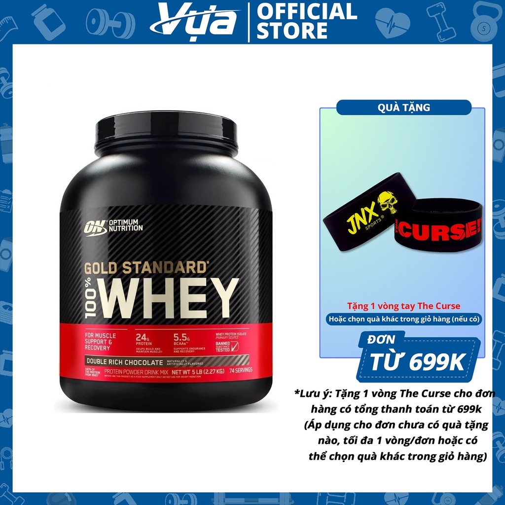 Bột Whey Protein Optimum Nutrition - Gold Standard Whey (5 Lbs) - Tăng Cơ, Phục Hồi Sức Mạnh