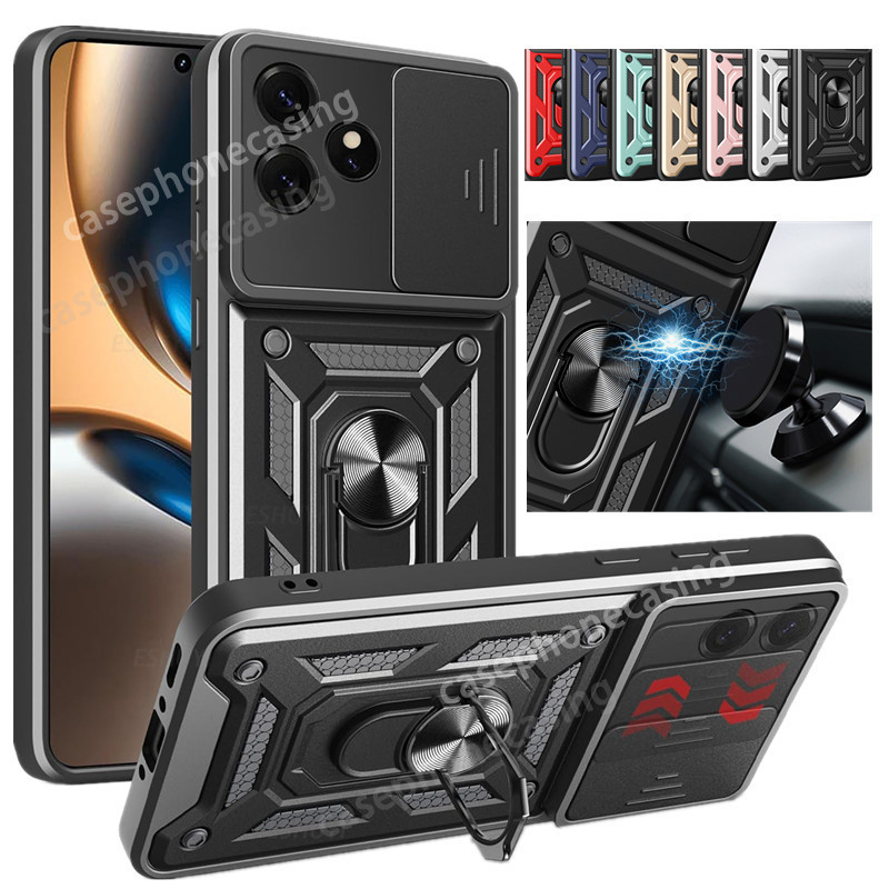 Ốp Điện Thoại Cho Realme GT7 Pro Realme GT7 GT7Pro 2025 Vỏ Từ Tính Giá Đỡ Xe Đứng Chân Đế Giáp Chống