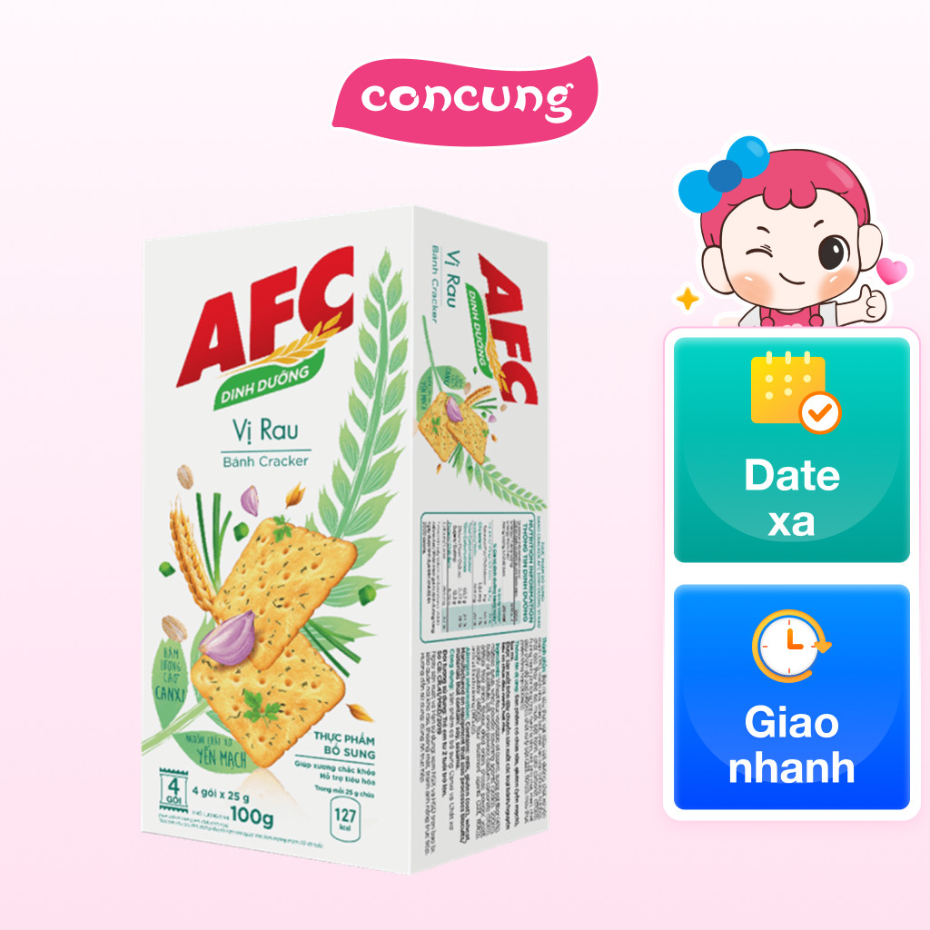 TPBS Bánh Cracker AFC Dinh Dưỡng vị rau
