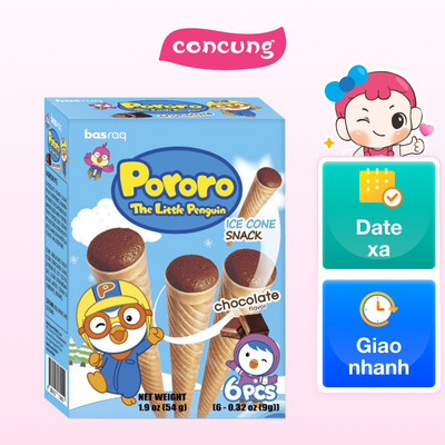 Bánh kem ốc quế Pororo vị sô cô la 54g