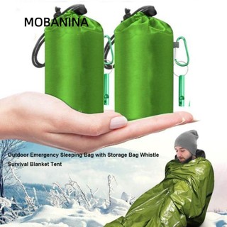 Chăn giữ nhiệt khẩn cấp di động MOBANINA, chống thấm nước, kèm túi, dùng cho cắm trại, đi bộ đường dài