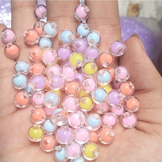 25-50gam hạt nhựa tròn bóng 8mm nhân nhiều màu chọn màu