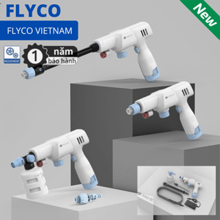Máy Rửa Xe Flyco Cao Áp Loại Tốt Dùng Pin Sạc Chuyên cho Ô tô, Xe Máy, vệ sinh điều hòa công suất Lớn, đa năng cao cấp