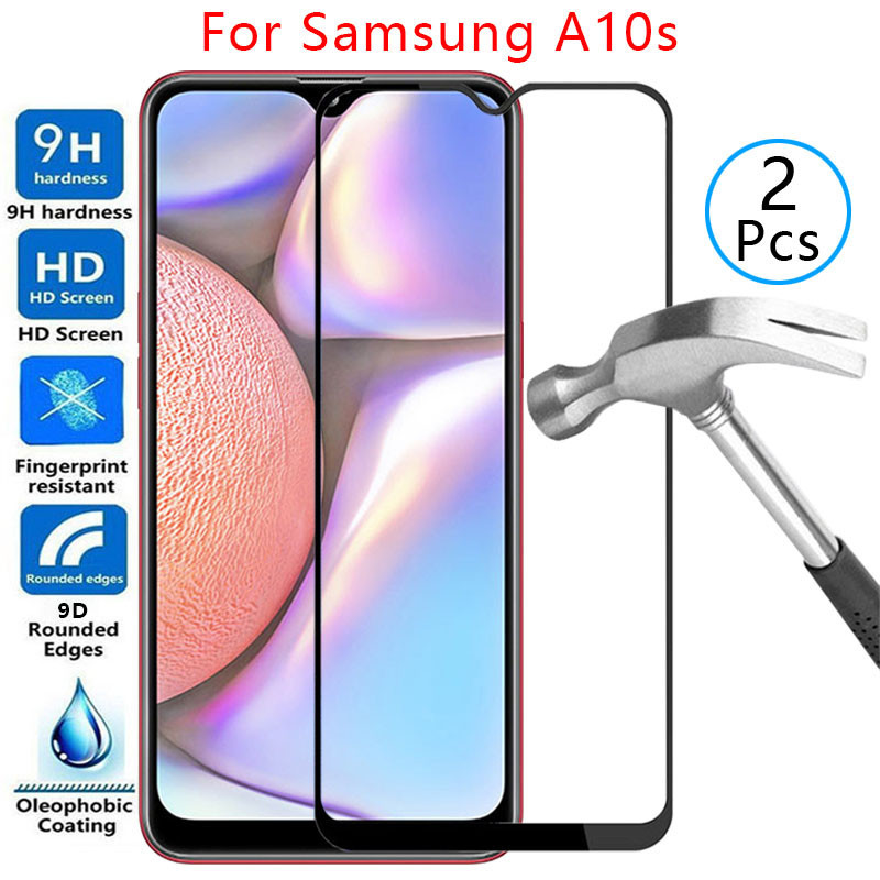 Vỏ kính cường lực bảo vệ màn hình 9d cho vỏ samsung a10s trên galaxy a 10s 10 a10s điện thoại bảo vệ