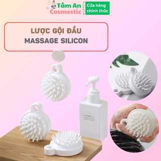 Lược Gội Đầu Silicon Muji, Lược Gội Mát Xa Da Đầu, Ngăn Ngừa Gãy Rụng Tóc