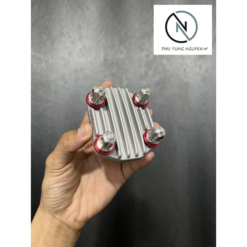 Combo 4 con Ốc Salaya Inox 304 7li BÍT tặng long đền đỏ Gắn Đầu Qui lát, đầu Bò xe máy Wave, Dream, 