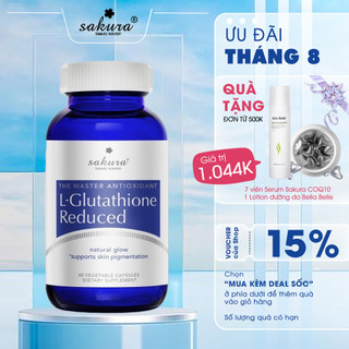Viên uống trắng da chống lão hóa Sakura L-Glutathione Reduced 60 viên