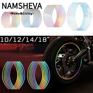 NAMSHEVA Dây phản quang PVC 10-18" dán viền bánh xe mô tô/ xe hơi