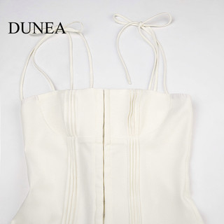 Váy trượt xếp ly không dây lưng DUNEA eo eo eo