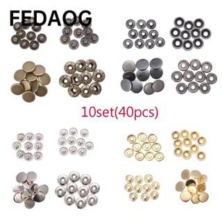 FEDAOG 40 nút cài áo dạng bấm bằng kim loại