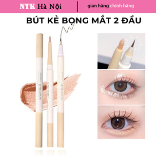 SWEET MINT Bút kẻ bọng mắt 2 đầu 2in1 nét mảnh chống nước bắt sáng hightlight siêu tự nhiên