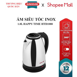 Ấm siêu tốc Inox 1.8L HAPPY TIME HTD1088