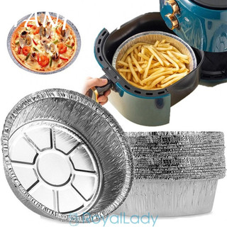 Set 50 Khay Lá Nhôm Bạc 5.4g Đựng Bánh Pizza / Nồi Chiên Không Dầu