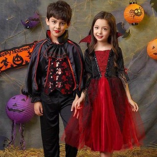  Trang Phục Halloween Trẻ Em cosplay Ma Cà Rồng Bé Gái Váy Công Chúa Kinh Dị Áo Choàng 