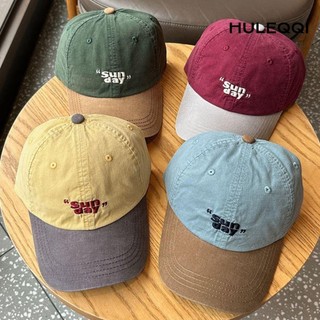 HULEQQI Mũ bóng chày thông thường Khâu và màu sắc tương phản Thời trang mùa đông sành điệu