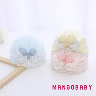 Mg-baby Bé Gái Mũ Turban Ngọt Ngào Mềm Co Giãn Dễ Thương Nơ Mũ Mầm Non Mũ Beanie Cho Trẻ Sơ Sinh