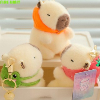 Fire LIMIT Móc khóa búp bê hoạt hình, Túi trang trí búp bê nhồi bông mềm Capybara Vòng chìa khóa, Quà tặng Mặt dây chuyền dễ thương Lông tơ sang trọng treo trang trí ô tô