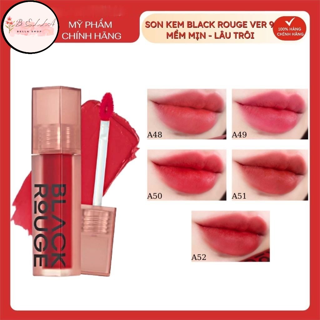 Son Black Rouge Ver 9 Sẵn màu A46 A47 A48 A49 A50 A51 A52 - BELLA