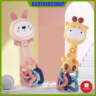 [TẶNG KÈM PIN] Xúc xắc xoay 360 độ kiêm gặm nướu phát nhạc, đèn ngủ Babytry cực dễ thương cho bé, nhựa ABS không độc hại