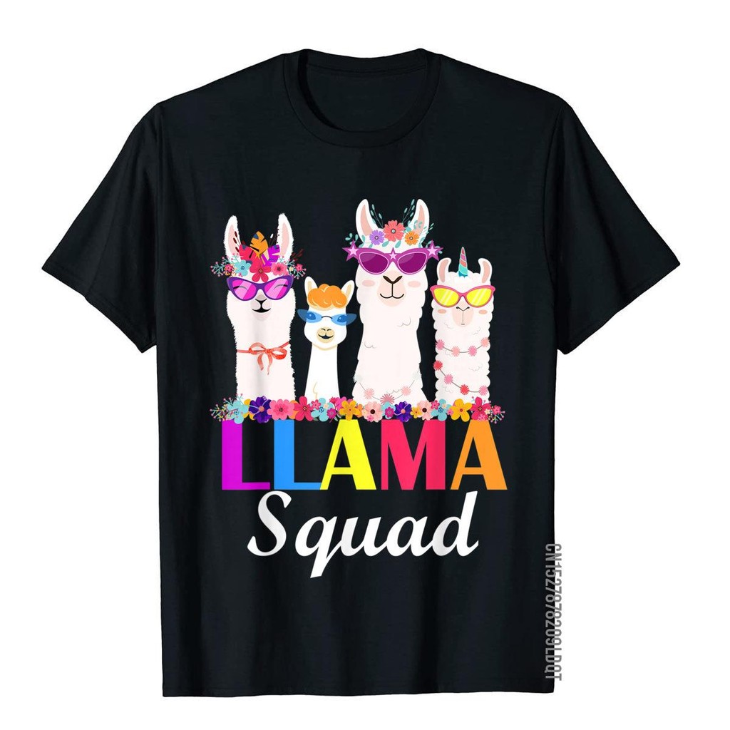 Llama Squad Ngộ nghĩnh Dễ Thương Llama Phù Hợp Với Áo Thun Top Áo Thun Tee Trên Cotton Thể Hình Nam 