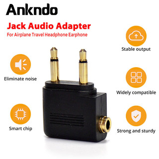 Ankndo Dual 3.5mm Cắm Adapter Jack Âm Thanh Tai Nghe Chuyển Đổi Bộ Chuyển Đổi Tai Nghe Đầu Nối Cho Máy Bay Hàng Không Tai Nghe Du Lịch