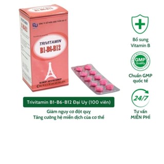 Vitamin 3B B1-B6-B12 Đại Uy (Hộp 10 vỉ x 10 viên nén)