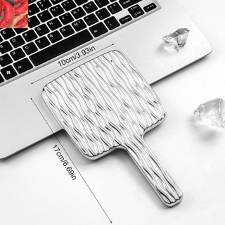 Gương cầm tay mini Bạc lấp lánh ,gương trang điểm kim cương đẹp xỉu-Dạng Vuông Tròn