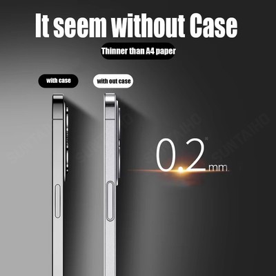 Suntaiho Ốp Lưng iPhone Siêu Mỏng Trong Suốt Mờ Nhám Đen Chống Bẩn Chống Vân Tay IP Chống Sốc Cao Cấp Mềm Màu Trắng Ốp Điện Thoại  Cho Iphone 16 15 14 13 12 11 Pro Max