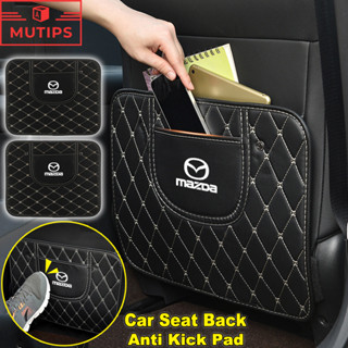 Xe Mazda Ghế Sau Chống Đá Miếng Lót Da PU Bảo Vệ Hoạt Hình Thảm Chống Thấm Nước Cho 2 3 CX5 CX30 CX8 CX3 Mazda2 6 5 CX9 BT50