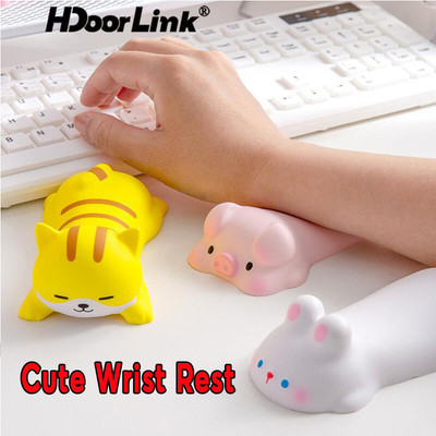 Hdoorlink Dễ Thương Cổ Tay Còn Lại 3D Miếng Lót Chuột Dễ Thương Cổ Tay PU Chống Trơn Trượt Miếng Bọt Biển Mềm Cổ Tay Hỗ Trợ Cho Miếng Lót Chuột Máy Tính Laptop