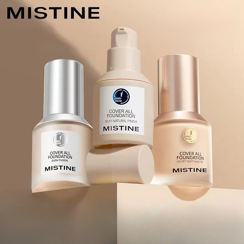 Kem nền dạng lỏng Mistine Little Blue Shield Liquid Foundation Kem nền khô Kem nền dạng lỏng Kiểm so