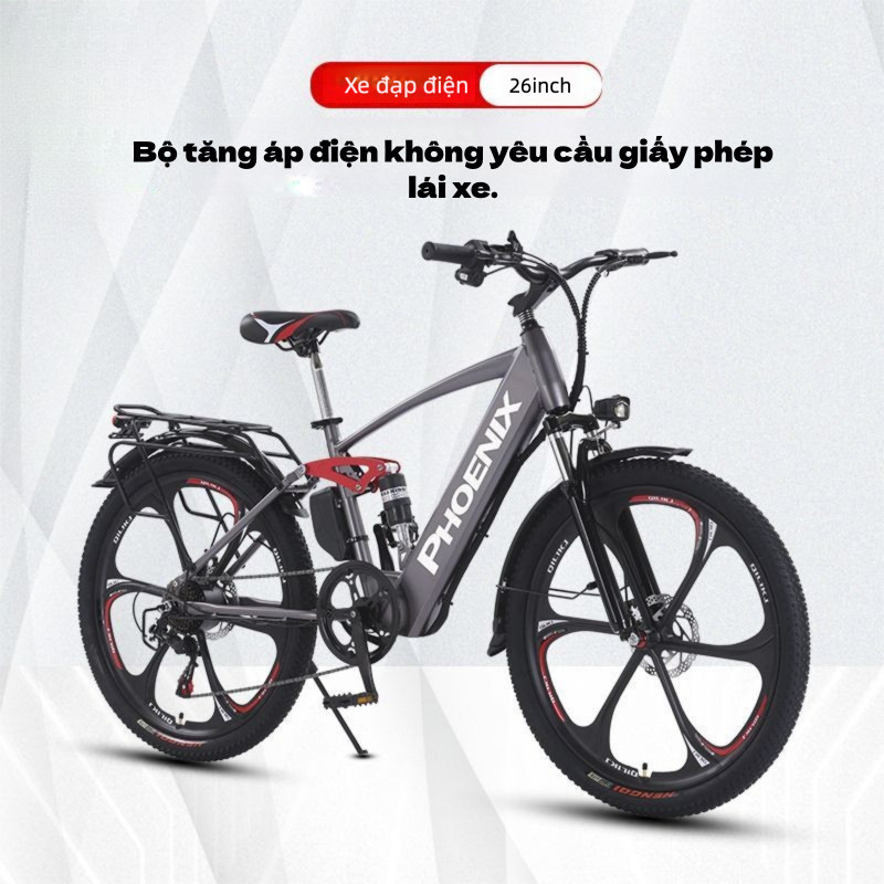 【Xe Đạp Điện Thể Thao 26 Inch】Thiết Kế Mạnh Mẽ – Thông Minh – Giảm Xóc Kép Êm Ái – Bảo Hành 20 Tháng – Thương Hiệu Uy Tí