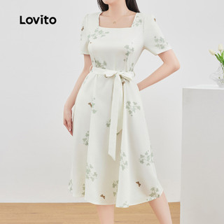 Lovito -  Đầm Boho Phối Ren Mềm Mại Và Thoải Mái Mùa Xuân Hè Tắt Váy Trắng Cho Nữ L137ED783
