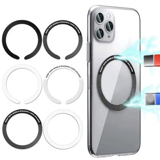 Vòng Kim Loại Từ Tính Đa Năng Bằng Thép Không Gỉ Hít Nam Châm Hỗ Trợ Sạc Điện Thoại Không Dây Magsafe Cho iPhone