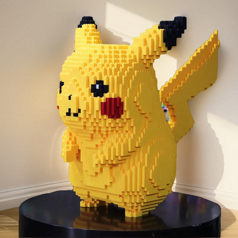 Pikachu Lego Khối Xây Dựng Các Hạt Nhỏ Lắp Ráp Giáo Dục Đồ Chơi Xếp Hình 3d Quà Tặng