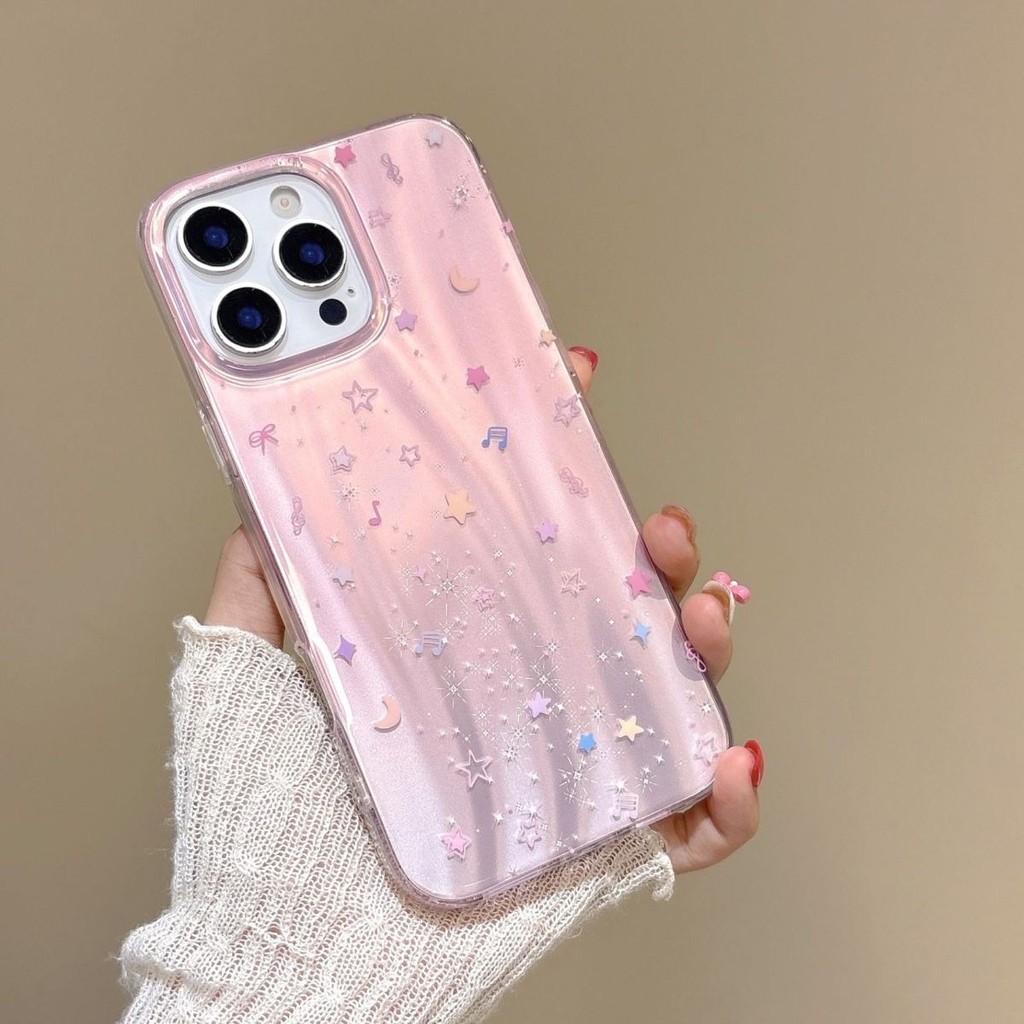 Ốp Lưng iPhone Ngôi sao hồng, Chống Sốc, Bảo Vệ Camera - iP 7/Plus/X/XS/XR/11/12/13/14/15/16/Pro/Max