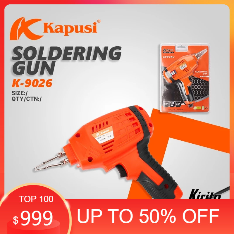 MỎ HÀN XUNG 100w KAPUSI K- 9026 sử dụng điện áp 220v - 50Hz, công suất chuẩn đạt 100w